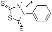 structure of CAS# 6336-51-2, Potassium 5-mercapto-3-phenyl-1,3,4-thiadiazole-2-thione