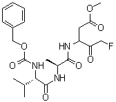 CAS 登录号：634911-81-2, N-[(苯基甲氧基)羰基]-L-缬氨酰基-N-[3-氟-1-(2-甲氧基-2-氧代乙基)-2-氧代丙基]-L-丙氨酰胺