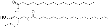 吡哆醇二棕榈酸酯分子结构 (CAS 635-38-1)