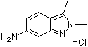 structure of CAS# 635702-60-2, 2,3-Dimethyl-2H-indazol-6-amine hydrochloride