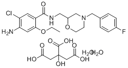structure of CAS# 636582-62-2, Mosapride Citrate Dihydrate