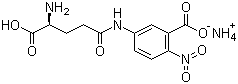 (S)-5-[(4-氨基-4-羧基-1-氧代丁基)氨基]-2-硝基苯甲酸单铵盐分子结构 (CAS 63699-78-5)
