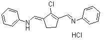 N-[[2-Chloro-3-[(phenylamino)methylene]-1-cyclopenten-1-yl]methylene]-benzenamine monohydrochloride  molecular structure (CAS 63856-99-5)