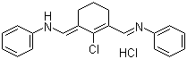 structure of CAS# 63857-00-1, N-[(3-(Anilinomethylene)-2-chloro-1-cyclohexen-1-yl)methylene]aniline monohydrochloride