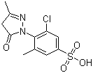 structure of CAS# 6387-17-3, 5-Chloro-6-(4,5-dihydro-3-methyl-5-oxo-1H-pyrazol-1-yl)toluene-3-sulphonic acid