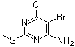 structure of CAS# 63931-22-6, 4-Amino-5-bromo-6-chloro-2-methylthiopyrimidine