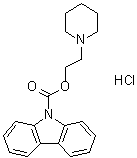 9H-Carbazole-9-carboxylic acid 2-(1-piperidinyl)ethyl ester monohydrochloride molecular structure (CAS 64057-97-2)