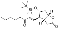 CAS # 64072-25-9, (3aR,4R,5R,6aS)-5-[[(1,1-dimethylethyl)dimethylsilyl]oxy]hexahydro-4-[(1E)-3-oxo-1-octen-1-yl]-2H-Cyclopenta[b]furan-2-one