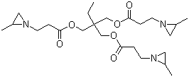 Trimethylolpropane tris(2-methyl-1-aziridinepropionate) molecular structure (CAS 64265-57-2)