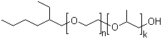 Ethoxylated propoxylated 2-ethyl-1-haxanol molecular structure (CAS 64366-70-7)