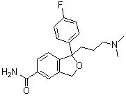1-[3-(Dimethylamino)propyl]-1-(4-fluorophenyl)-1,3-dihydro-5-isobenzofurancarboxamide molecular structure (CAS 64372-56-1)