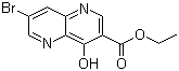 structure of CAS# 64436-97-1, 7-溴-4-羟基-1,5-萘啶-3-羧酸乙酯