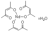 structure of CAS# 64438-52-4, 三(乙酰基丙酮)钕水合物