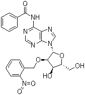 CAS 登录号：64481-97-6, N-苯甲酰基-2'-O-[(2-硝基苯基)甲基]腺苷
