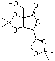 2-C-(羟基甲基)-2,3:5,6-二-O-(1-甲基亚乙基)-L-古洛糖酸 gamma-内酯分子结构 (CAS 64487-91-8)