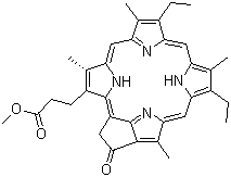 structure of CAS# 6453-67-4, Pyropheophorbide-alpha methyl ester