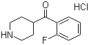 structure of CAS# 64671-29-0, 4-(2-Fluorobenzoyl)piperidine hydrochloride