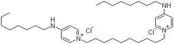 structure of CAS# 64690-21-7, 1,10-Bis[4-(octylamino)-1-pyridinium]decane dichloride