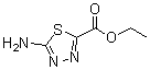 structure of CAS# 64837-53-2, 5-Amino-[1,3,4]thiadiazole-2-carboxylic acid ethyl ester