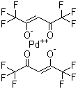 Palladium bis(hexafluoroacetylacetonate) molecular structure (CAS 64916-48-9)