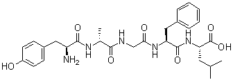 structure of CAS# 64963-01-5, L-Tyrosyl-D-alanylglycyl-L-phenylalanyl-L-leucine