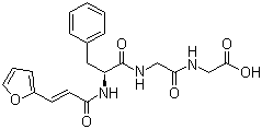 structure of CAS# 64967-39-1, N-[3-(2-Furyl)acryloyl]-L-phenylalanyl-glycyl-glycine