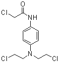 N-[4-[Bis(2-chloroethyl)amino]phenyl]-2-chloroacetamide molecular structure (CAS 64977-03-3)