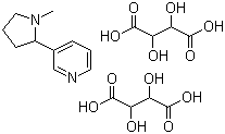 L-酒石酸烟碱盐分子结构 (CAS 65-31-6)