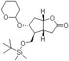 structure of CAS# 65025-95-8, (3aR,4S,5R,6aS)-4-[[[(1,1-二甲基乙基)二甲基硅基]氧基]甲基]六氢-5-[(四氢-2H-吡喃-2-基)氧基]-2H-环戊并[b]呋喃-2-酮