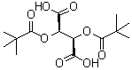 CAS # 65259-81-6, L-Dipivaloyltartaric acid, (2R,3R)-2,3-Bis(2,2-dimethyl-1-oxopropoxy)butanedioic acid
