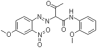 CAS 登录号：6528-34-3, 颜料黄 65, 永固黄 Rn, 2-[(4-甲氧基-2-硝基苯基)偶氮]-N-(2-甲氧基苯基)-3-氧代丁酰胺