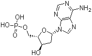structure of CAS# 653-63-4, 2'-Deoxyadenosine 5'-phosphate