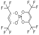 structure of CAS# 65353-51-7, Bis(hexafluoroacetylacetonato)platinum(II)