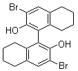 structure of CAS# 65355-08-0, (1R)-3,3'-二溴-5,5',6,6',7,7',8,8'-八氢-[1,1'-联萘]-2,2'-二醇
