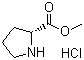 structure of CAS# 65365-28-8, Methyl pyrrolidine-2-carboxylate hydrochloride