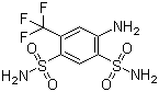 4-Amino-6-(trifluoromethyl)benzene-1,3-disulfonamide molecular structure (CAS 654-62-6)
