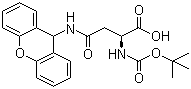 structure of CAS# 65420-40-8, N-Boc-N'-xanthyl-L-asparagine