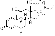 CAS # 65429-42-7, (6a,11b,16a,17a)-6,9-Difluoro-11-hydroxy-16-methyl-3-oxo-17-(1-oxopropoxy)androsta-1,4-diene-17-carboxylic acid