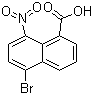 5-Bromo-8-nitronaphthalene-1-carboxylic acid molecular structure (CAS 65440-41-7)