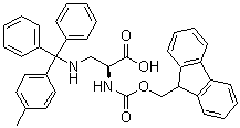 N-[(9H-Fluoren-9-ylmethoxy)carbonyl]-3-[[(4-methylphenyl)diphenylmethyl]amino]-L-alanine molecular structure (CAS 654670-89-0)