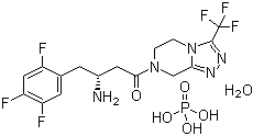 Sitagliptin phosphate monohydrate molecular structure (CAS 654671-77-9)
