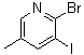 2-Bromo-3-iodo-5-methylpyridine molecular structure (CAS 65550-82-5)