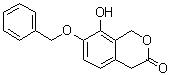structure of CAS# 65615-22-7, 1,4-Dihydro-8-hydroxy-7-(phenylmethoxy)-3H-2-benzopyran-3-one