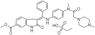 Nintedanib Esylate molecular structure (CAS 656247-18-6)