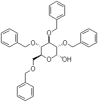 structure of CAS# 6564-72-3, 2,3,4,6-Tetra-O-benzyl-alpha-D-glucose