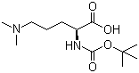 (S)-2-[(叔丁氧羰基)氨基]-5-(二甲基氨基)戊酸分子结构 (CAS 65671-54-7)