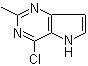 4-氯-2-甲基-5H-吡咯并[3,2-d]嘧啶分子结构 (CAS 65749-86-2)