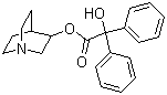 二苯乙醇酸-3-奎宁环酯分子结构 (CAS 6581-06-2)