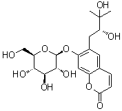 structure of CAS# 65853-04-5, (R)-Peucedanol 7-O-beta-D-glucopyranoside