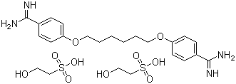 structure of CAS# 659-40-5, Hexamidine diisethionate